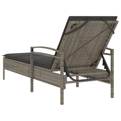 Ligbed Met Kussen 63X200X81 Cm Poly Rattan