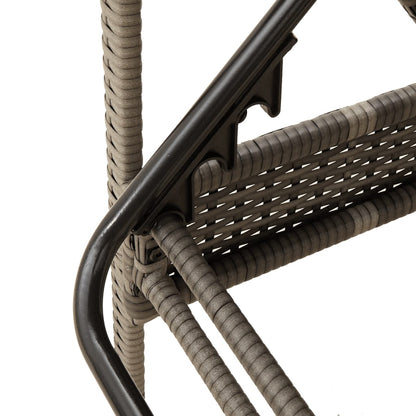 Ligbed Met Kussen 63X200X81 Cm Poly Rattan