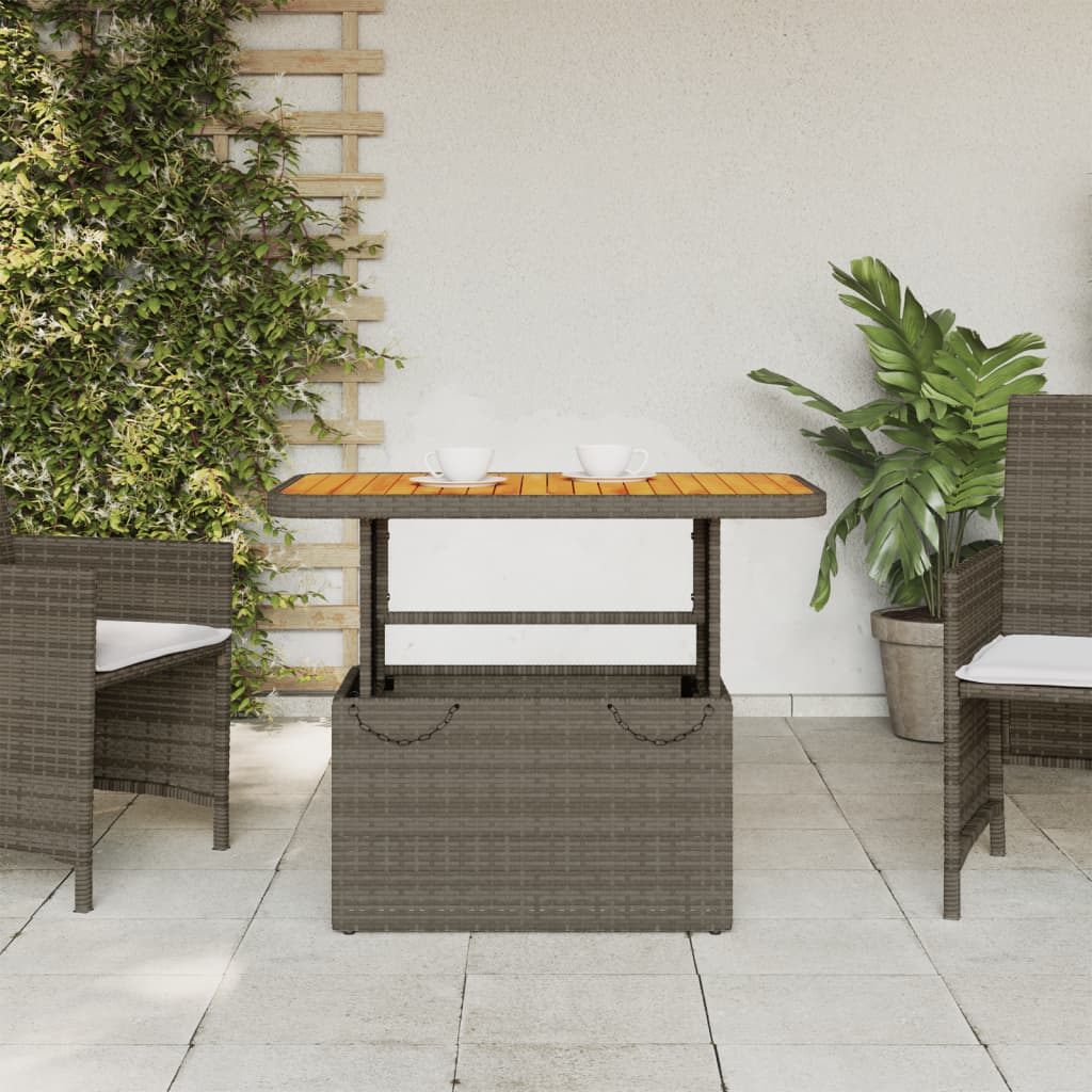 Tuintafel Poly Rattan En Acaciahout
