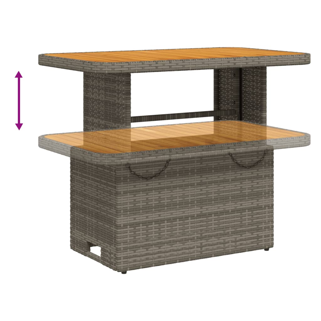 Tuintafel Poly Rattan En Acaciahout