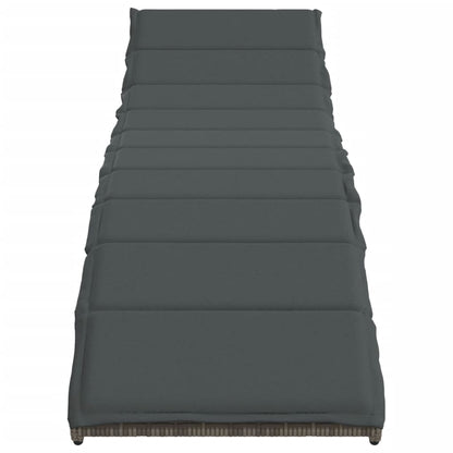 Ligbed Met Kussen 55X199X50 Cm Poly Rattan