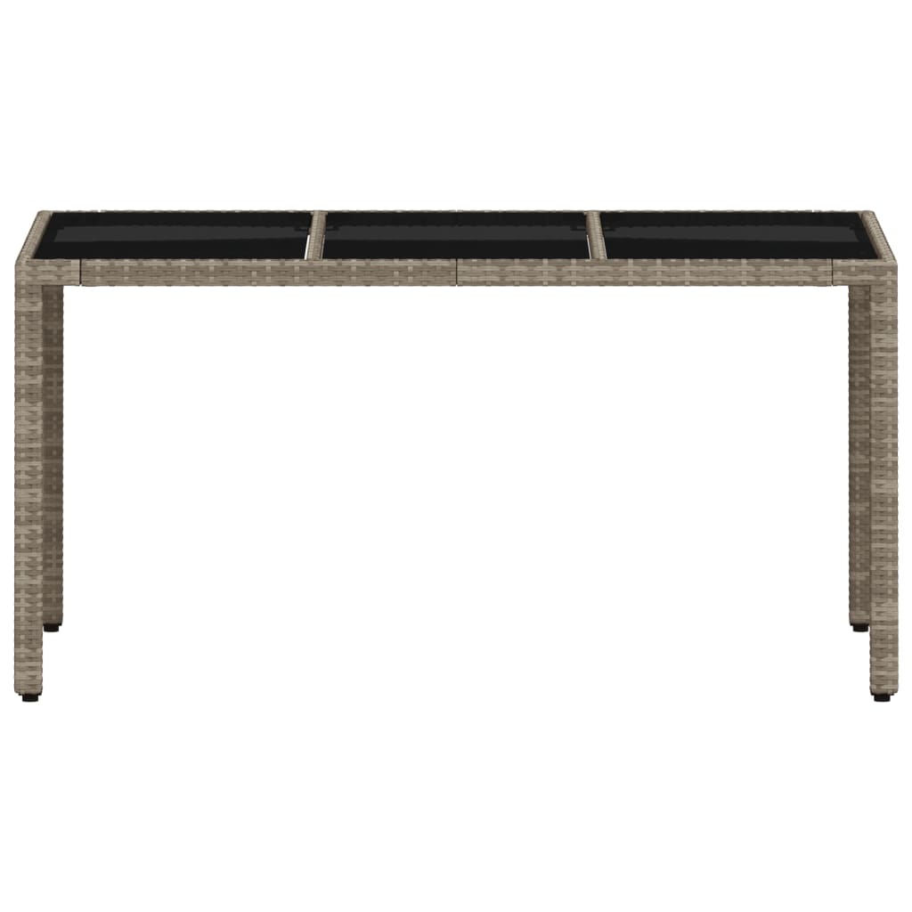 Tuintafel Met Glazen Blad 150X90X75 Cm Poly Rattan