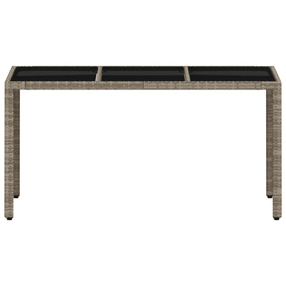 Tuintafel Met Glazen Blad 150X90X75 Cm Poly Rattan