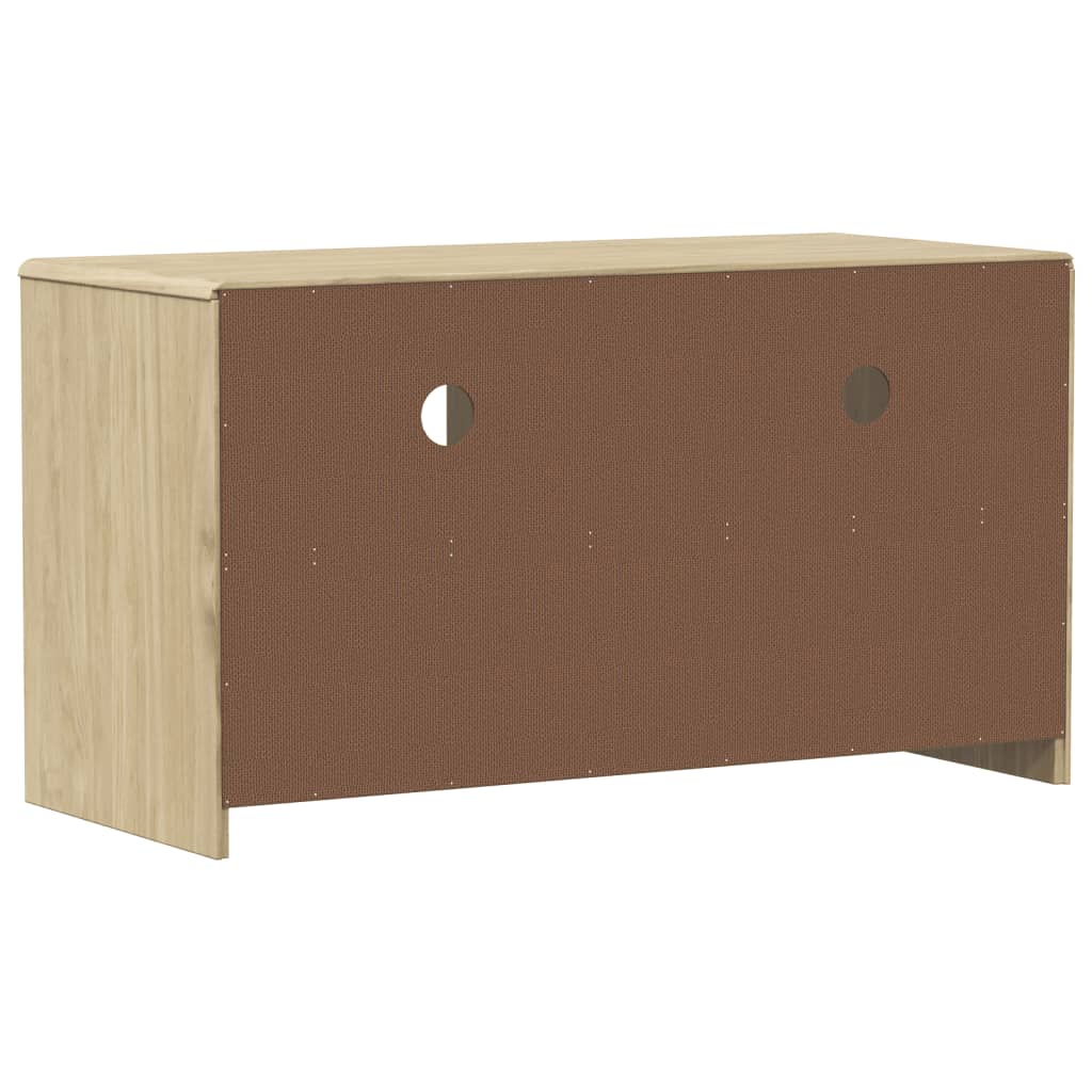 Tv-Meubel Sauda 99X43X55 Cm Massief Grenenhout Eikenkleurig