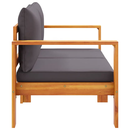 Tuinbank 2-Zits Met Kussens Massief Acaciahout