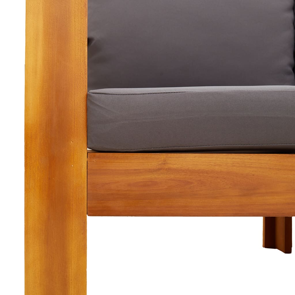 Tuinbank 2-Zits Met Kussens Massief Acaciahout