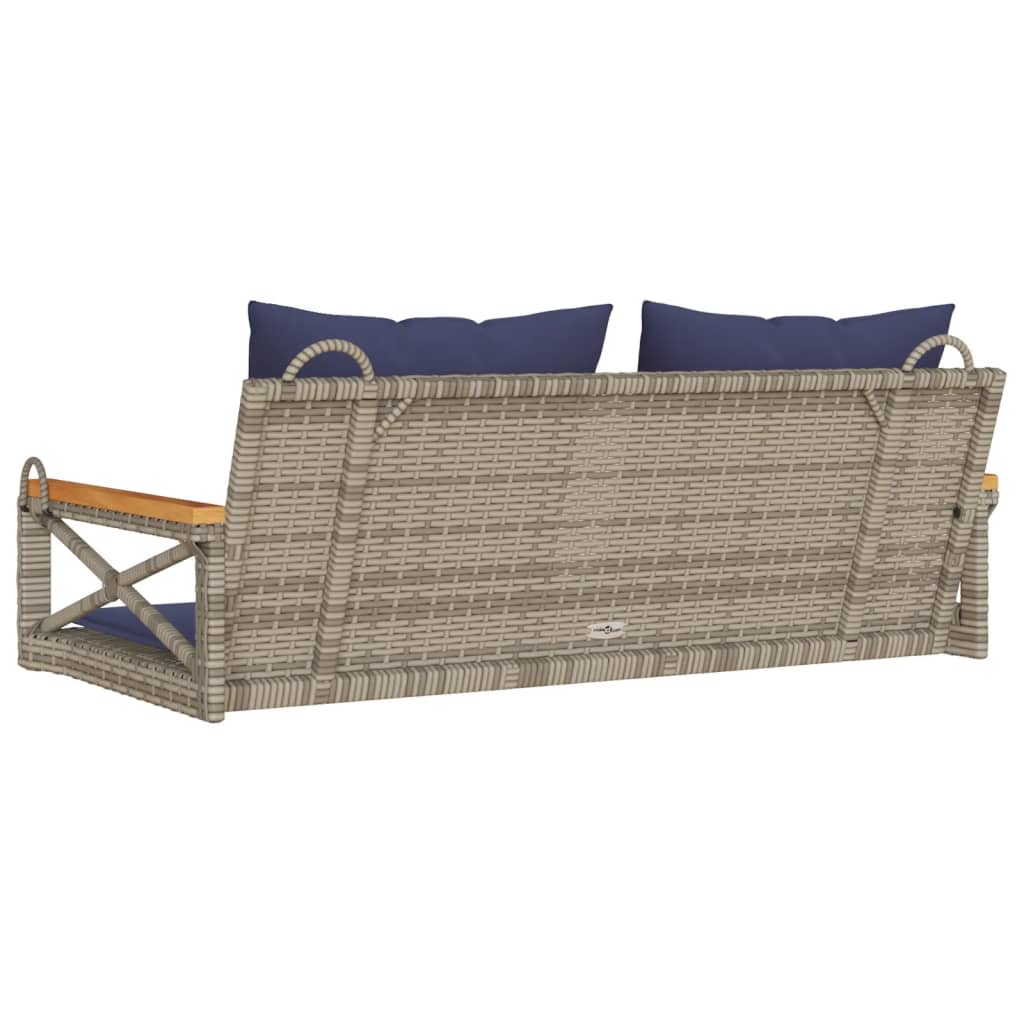Schommelbank Met Kussens 109X62X40 Cm Poly Rattan