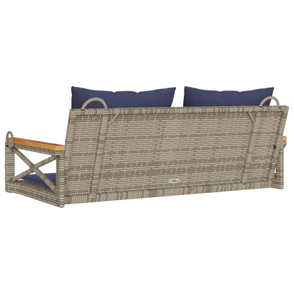Schommelbank Met Kussens 109X62X40 Cm Poly Rattan