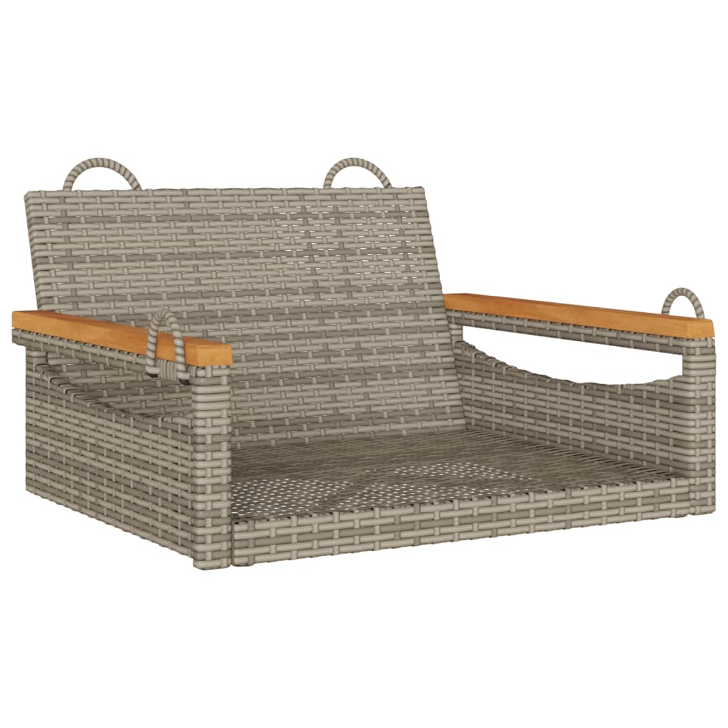 Schommelbank Poly Rattan Grijs