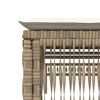 Ligbed Met Kussen Poly Rattan