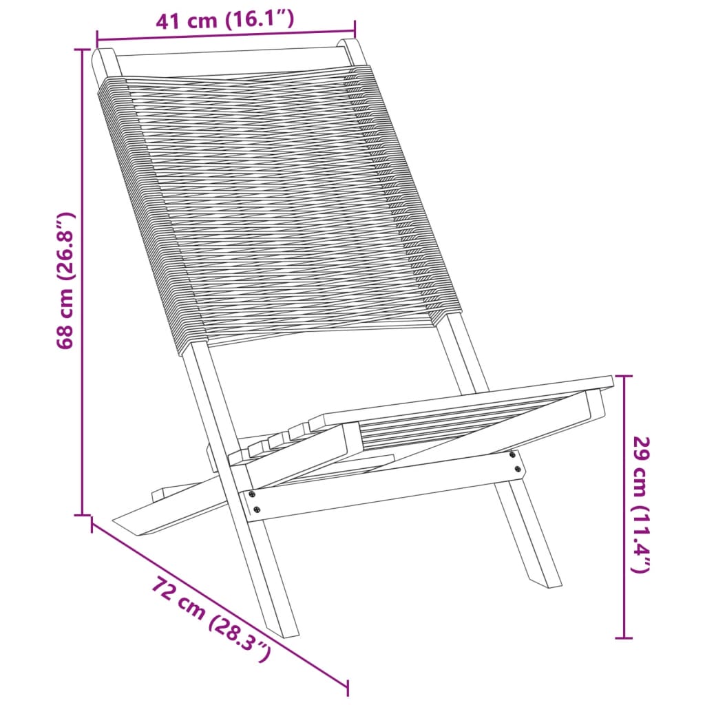 Tuinstoelen Massief Acaciahout En Polypropeen