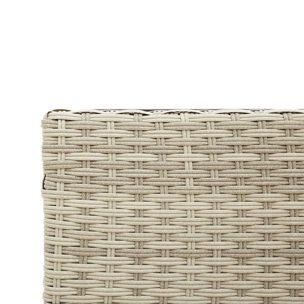 Tuinbank Met Tafel En Kussens L-Vormig Poly Rattan