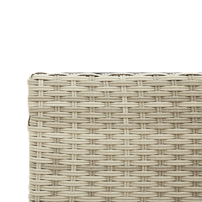 Tuinbank Met Tafel En Kussens L-Vormig Poly Rattan