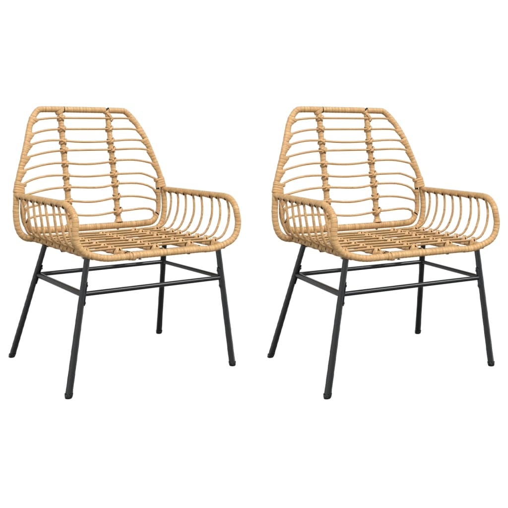 Tuinstoel Poly Rattan 2 St