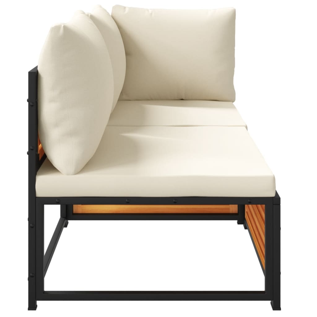 Tuinbank 2-Zits Met Kussens Massief Acaciahout