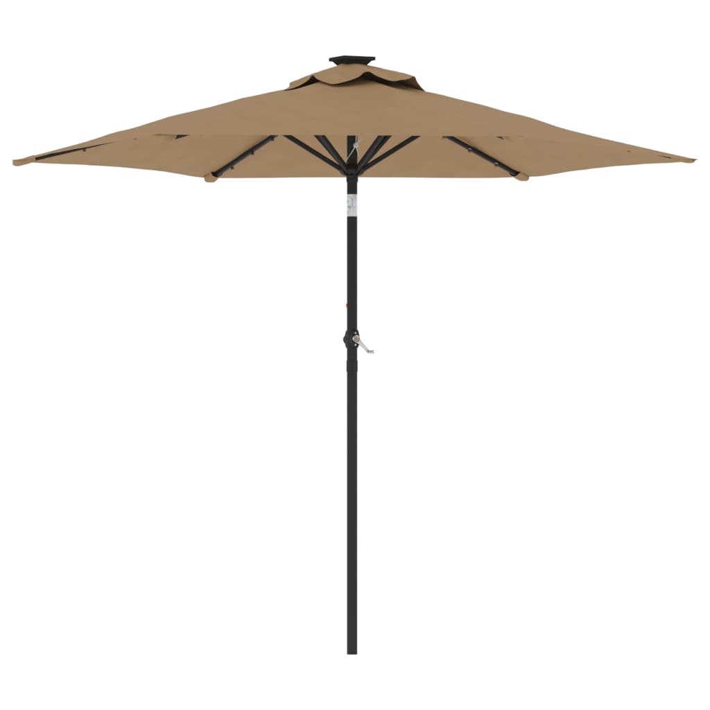 Parasol Met Led's En Stalen Paal 225X225X212 Cm