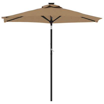 Parasol Met Led's En Stalen Paal 225X225X212 Cm