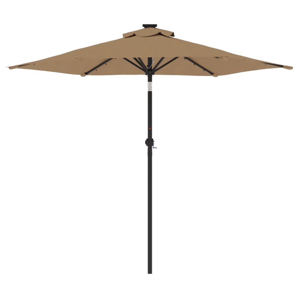 Parasol Met Led's En Stalen Paal 225X225X212 Cm