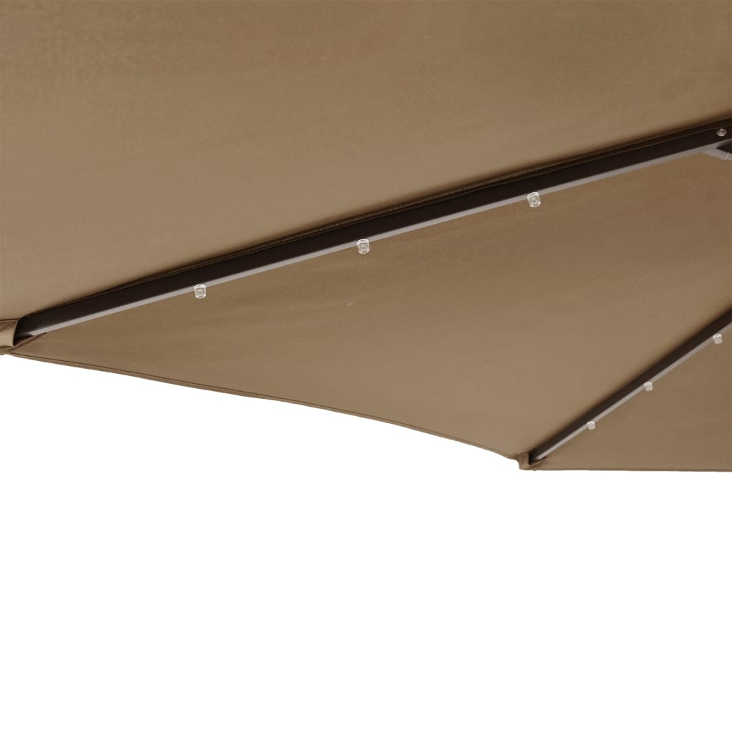 Parasol Met Led's En Stalen Paal 225X225X212 Cm