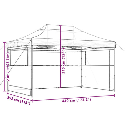 Partytent Inklapbaar Pop-Up Oranje