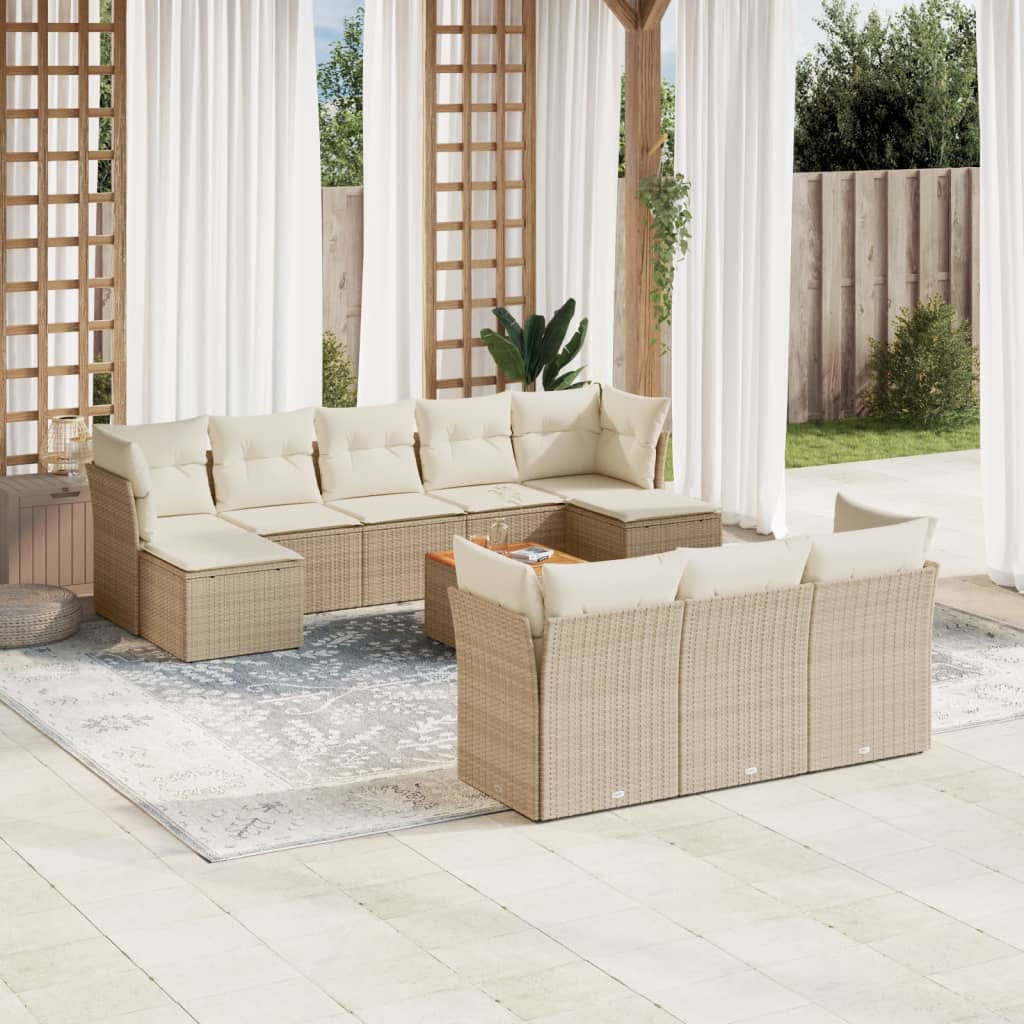 Tuinset Met Kussens Poly Rattan