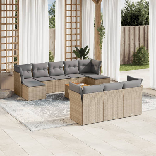 Tuinset Met Kussens Poly Rattan
