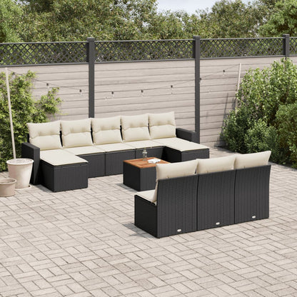 11-Delige Tuinset Met Kussens Poly Rattan