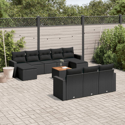 11-Delige Tuinset Met Kussens Poly Rattan