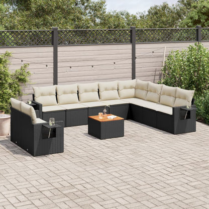 11-Delige Tuinset Met Kussens Poly Rattan