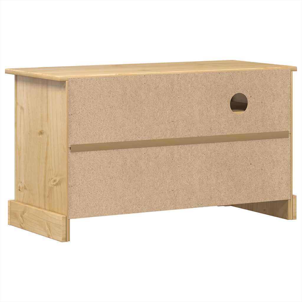 Tv-Meubel Corona 100X45X58 Cm Massief Grenenhout Gerecycled Hout (Naturel)