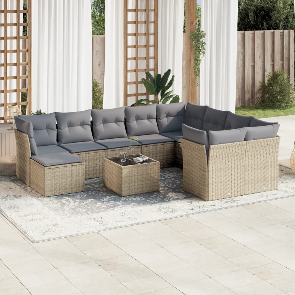 Tuinset Met Kussens Poly Rattan