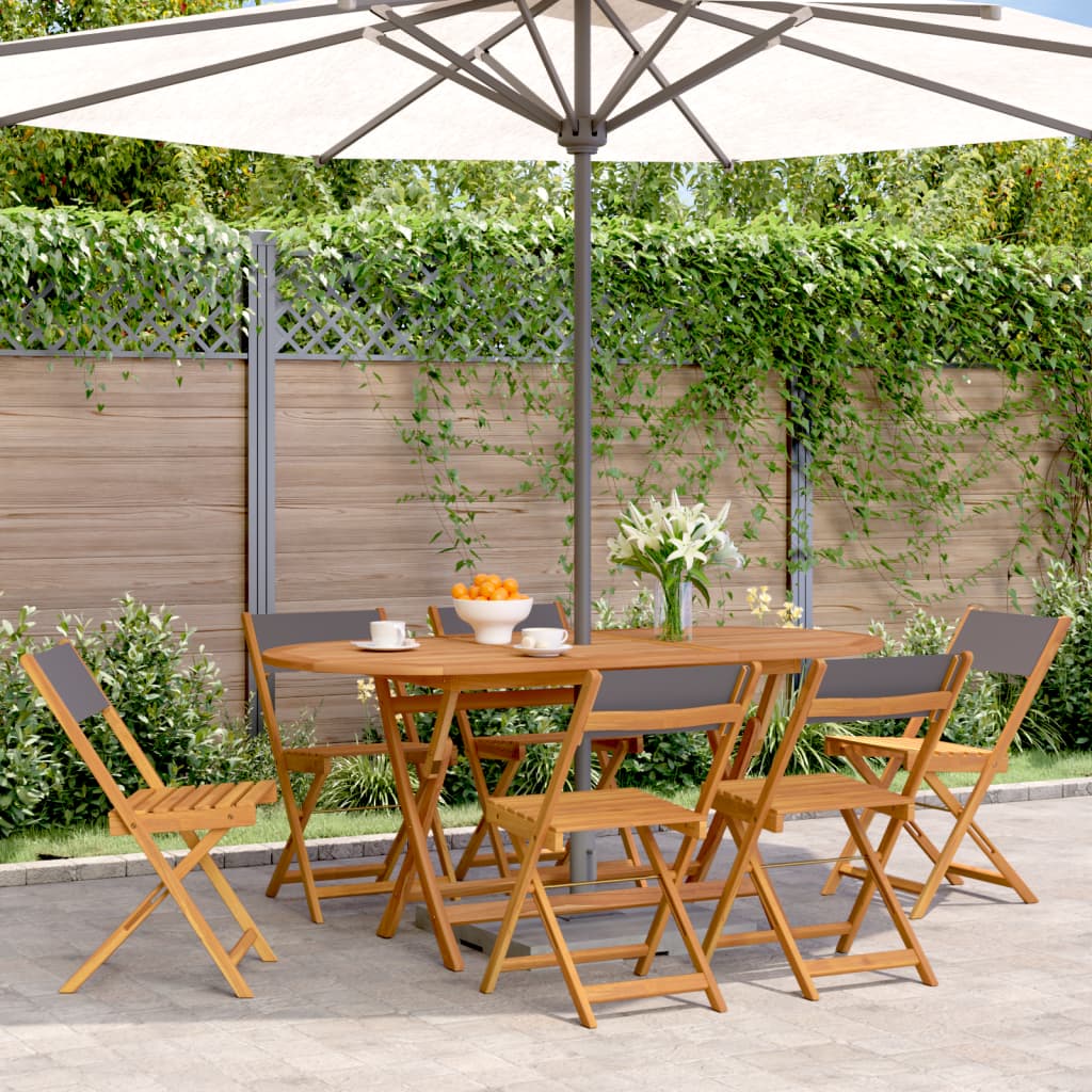 Tuinstoelen Inklapbaar Stof En Massief Hout