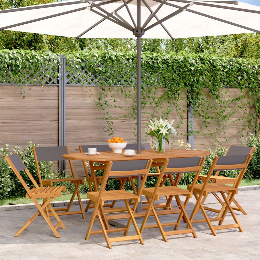 Tuinstoelen Inklapbaar Stof En Massief Hout