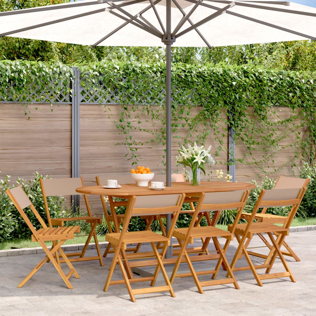 Tuinstoelen Inklapbaar Stof En Massief Hout