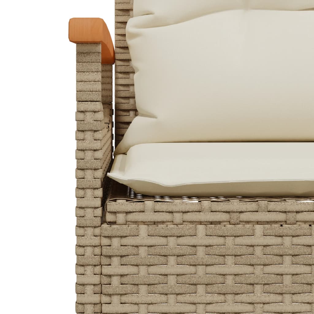 Tuinbank Met Kussens 116X62,5X74 Cm Poly Rattan