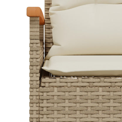 Tuinbank Met Kussens 116X62,5X74 Cm Poly Rattan