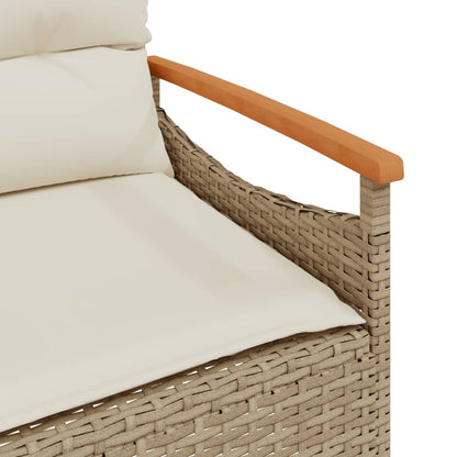 Tuinbank Met Kussens 116X62,5X74 Cm Poly Rattan