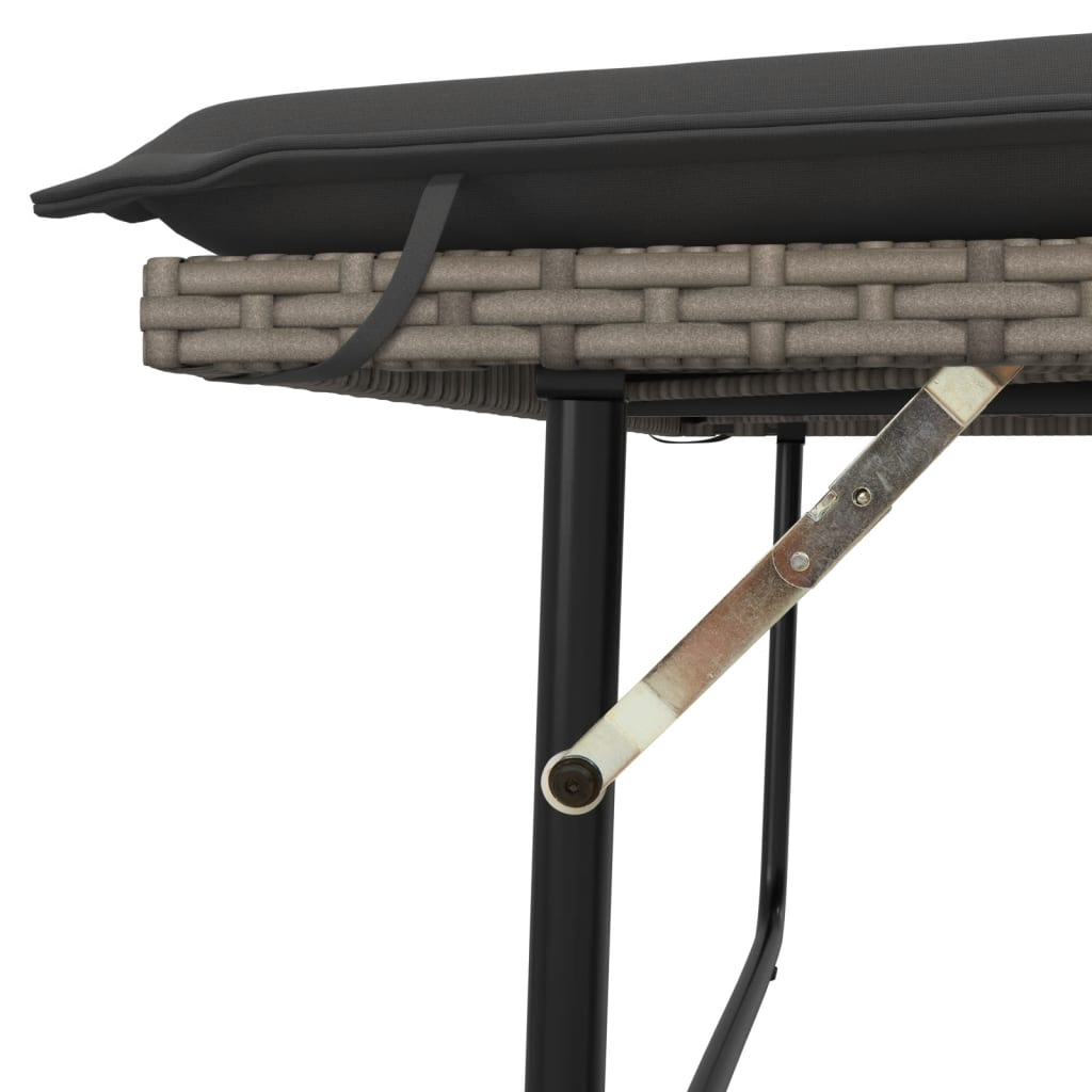 Tuinbank Met Kussens En Voetenbank Poly Rattan