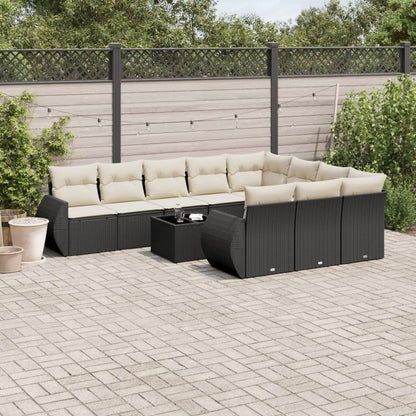 11-Delige Tuinset Met Kussens Poly Rattan