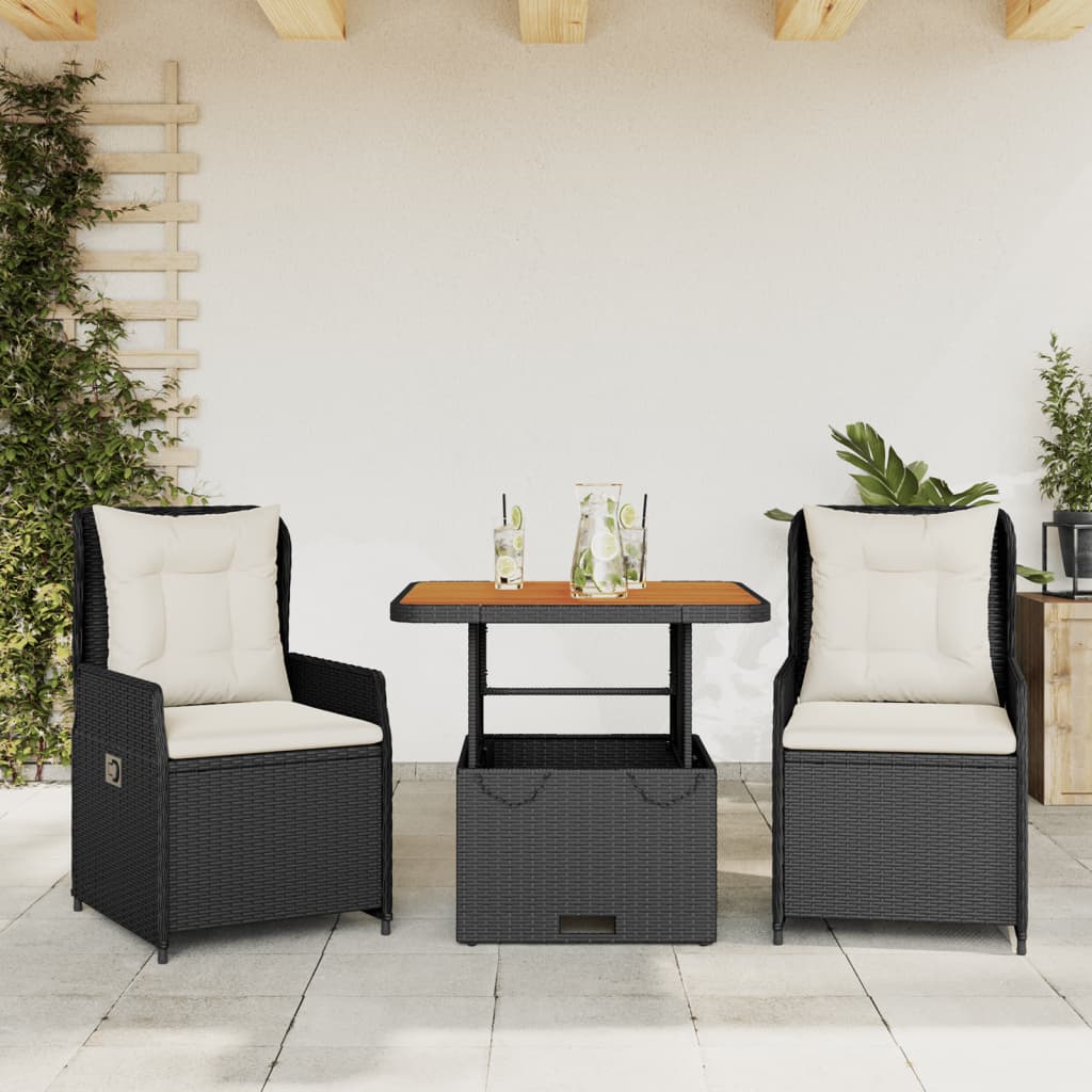 5-Delige Tuinset Met Kussens Poly Rattan