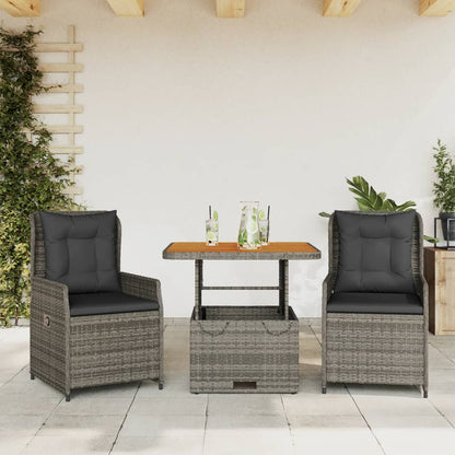 5-Delige Tuinset Met Kussens Poly Rattan