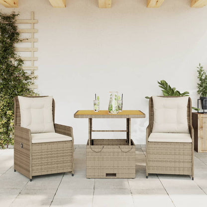 5-Delige Tuinset Met Kussens Poly Rattan