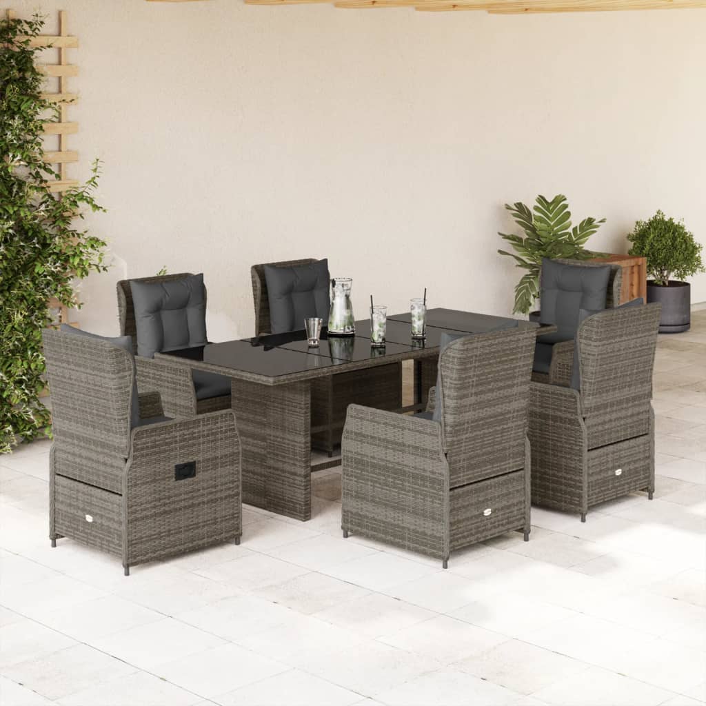 9-Delige Tuinset Met Kussens Poly Rattan