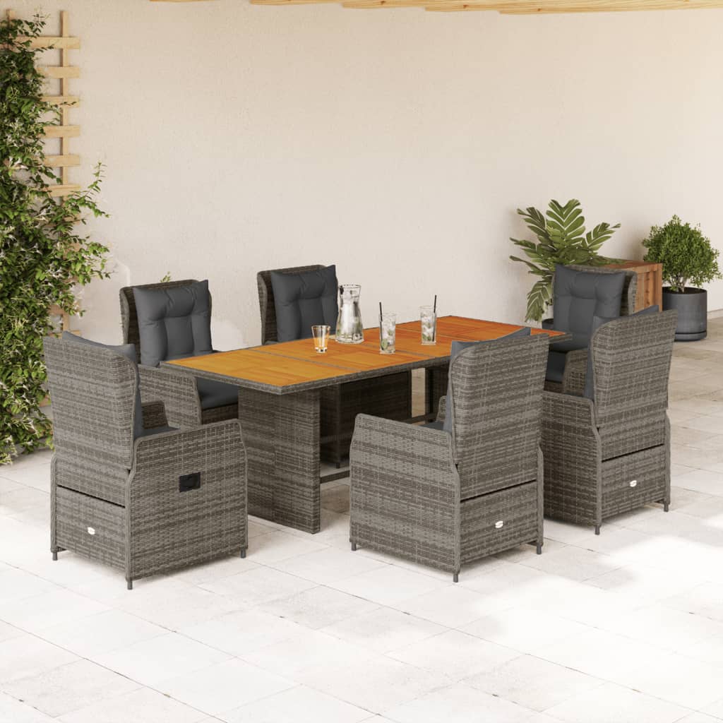 9-Delige Tuinset Met Kussens Poly Rattan