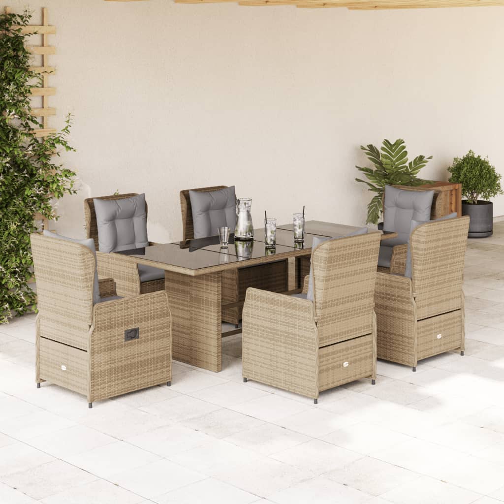 9-Delige Tuinset Met Kussens Poly Rattan
