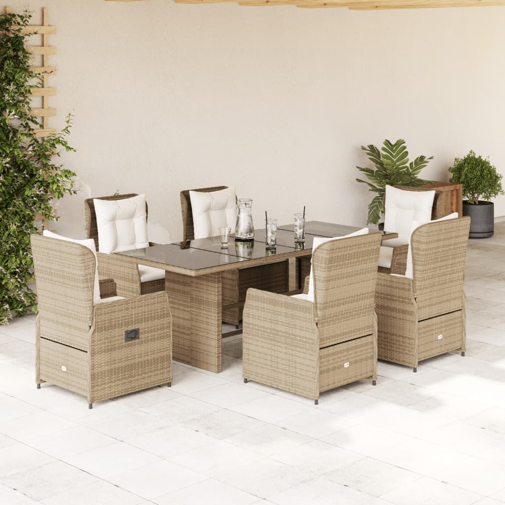 9-Delige Tuinset Met Kussens Poly Rattan