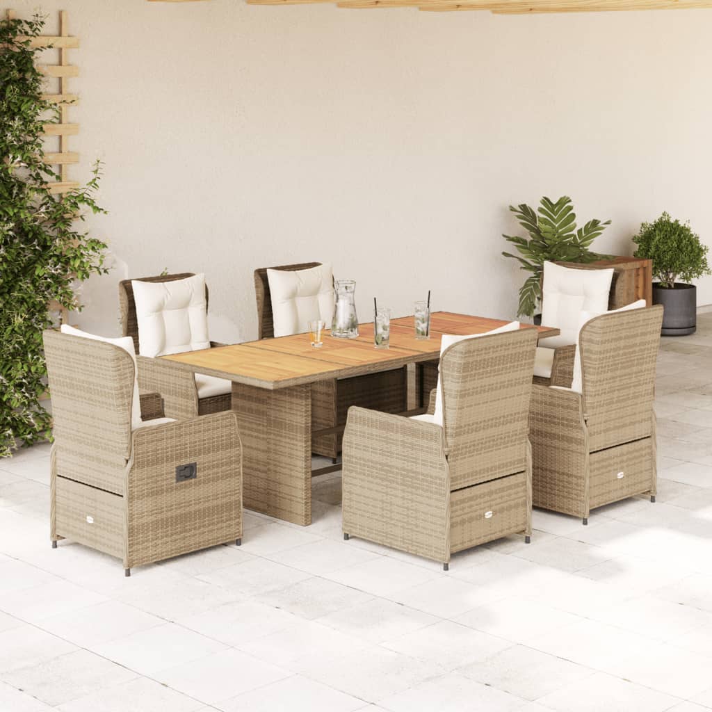 9-Delige Tuinset Met Kussens Poly Rattan