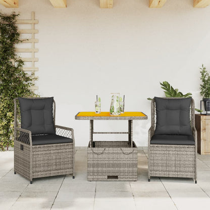 5-Delige Tuinset Met Kussens Poly Rattan