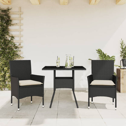 5-Delige Tuinset Met Kussens Poly Rattan En Glas