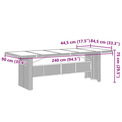 Tuinset Met Kussens Poly Rattan Grijs